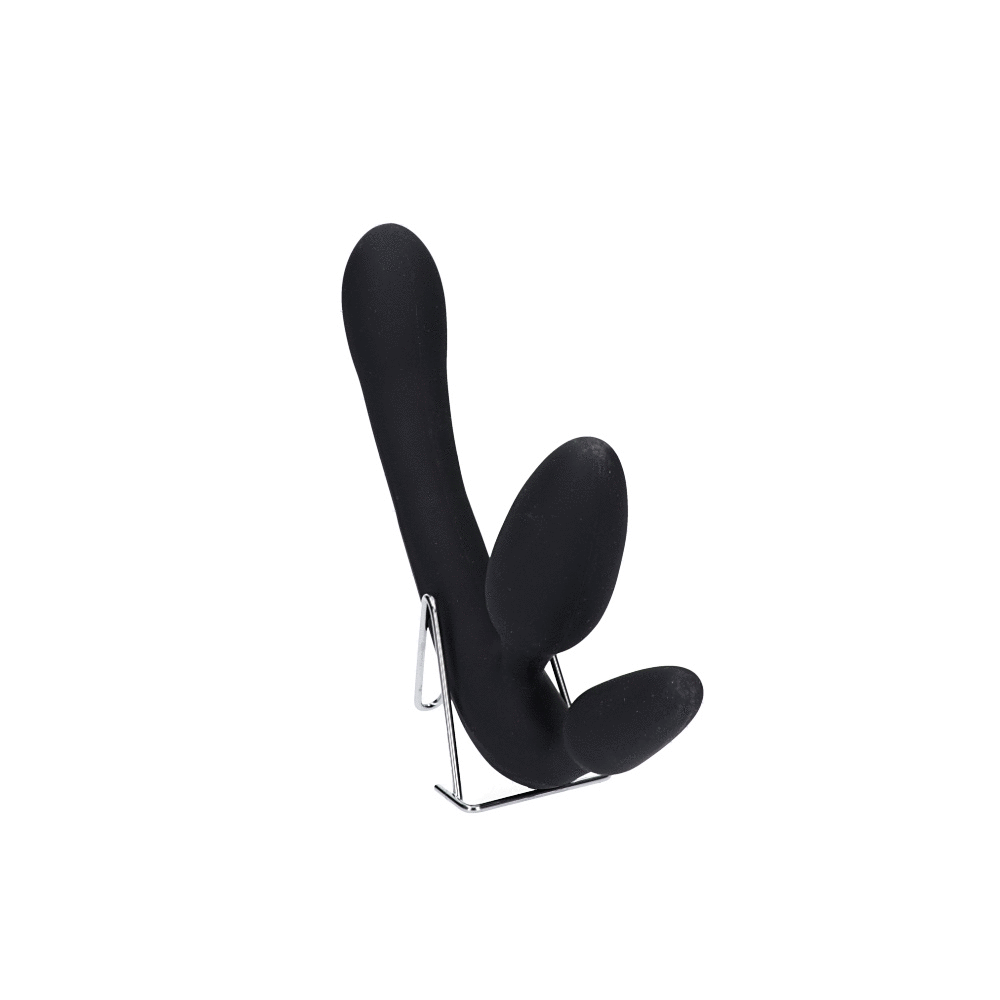 Vibruojantis strap-on dildo be dirželių Strap-On 3 (juodas)