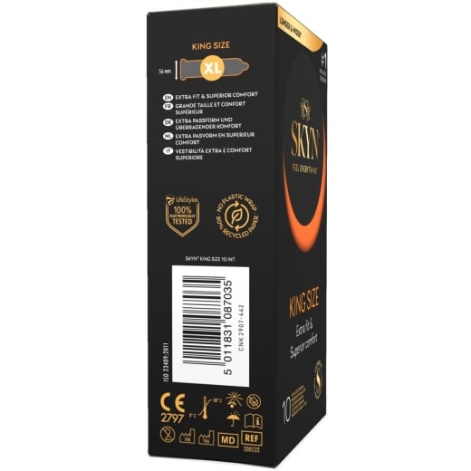 Prezervatyvai be latekso SKYN King Size (10 vnt.)