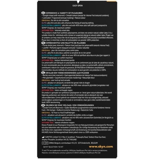 Prezervatyvai be latekso SKYN Selection (9 vnt.)