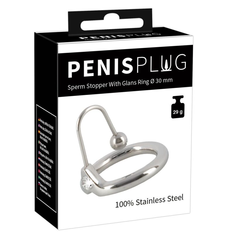 Кольцо для пениса с катетером Sperm Stop  