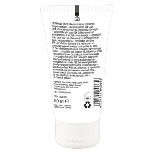 Masažo gelis - lubrikantas Lick It! Strawberry (50 ml)