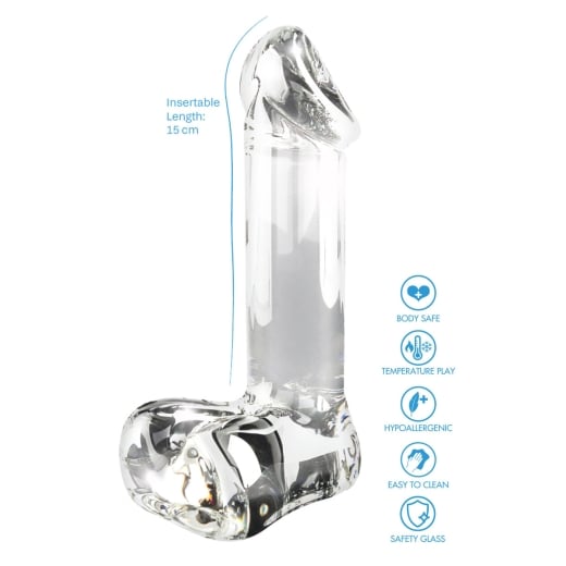 Stiklinis dildo Crystal Cock