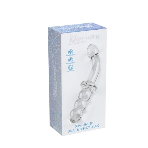 Stiklinis dildo Dual-Ended 