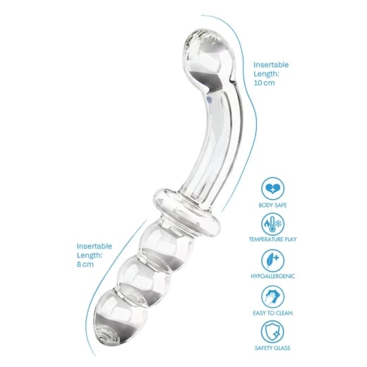 Stiklinis dildo Dual-Ended 