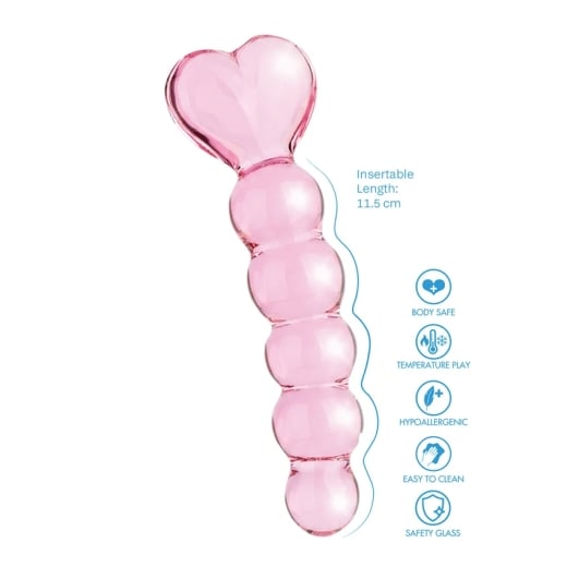 Stiklinis dildo Crystal Heart 