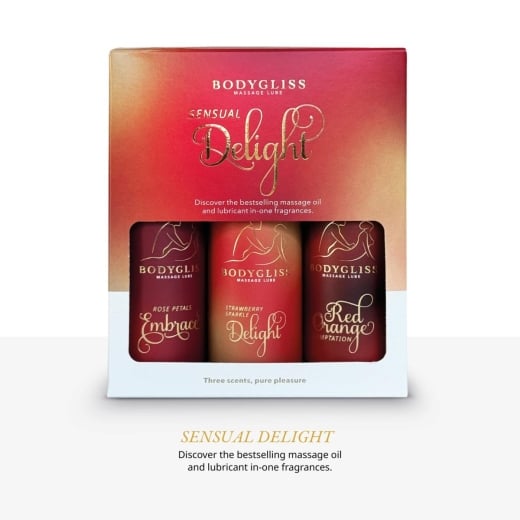 Masažo aliejų rinkinys Sensual Delight (3x50 ml)