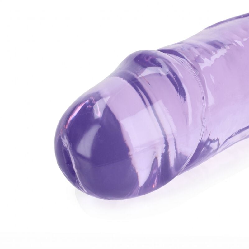 Dvigubas dildo Crystal (violetinis)