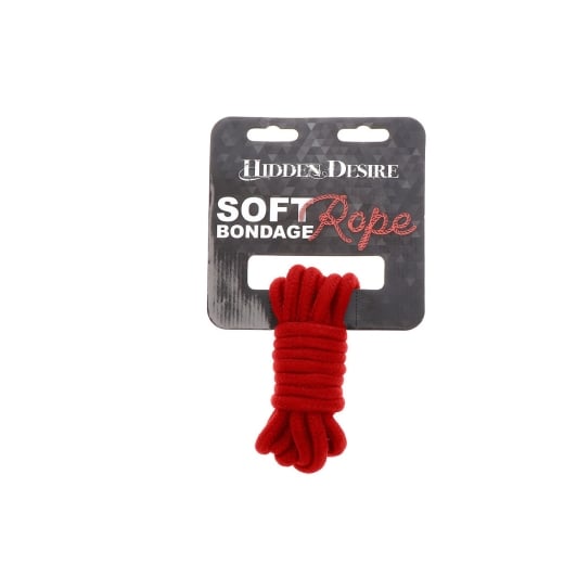Virvė Soft Bondage (3 m) (raudona)