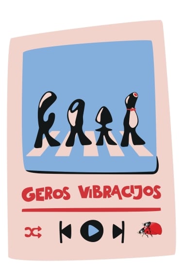 Unisex marškinėliai Geros vibracijos (balta)