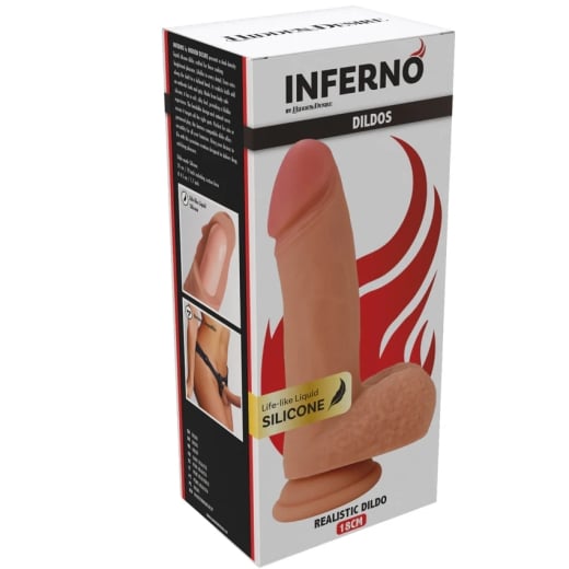 Falo imitatorius Realistic Inferno (18 cm)