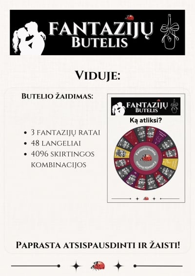 Erotinis žaidimas Fantazijų Butelis