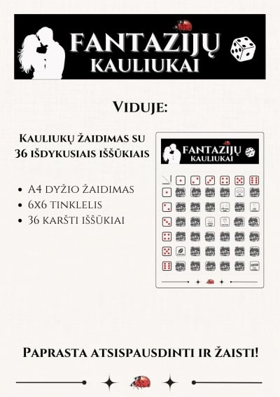 Erotinis žaidimas Fantazijų kauliukai