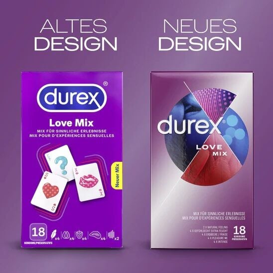 Prezervatyvai Durex Love Mix (18 vnt.)