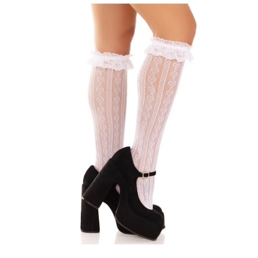 Kojinės Lolita (balta) 
