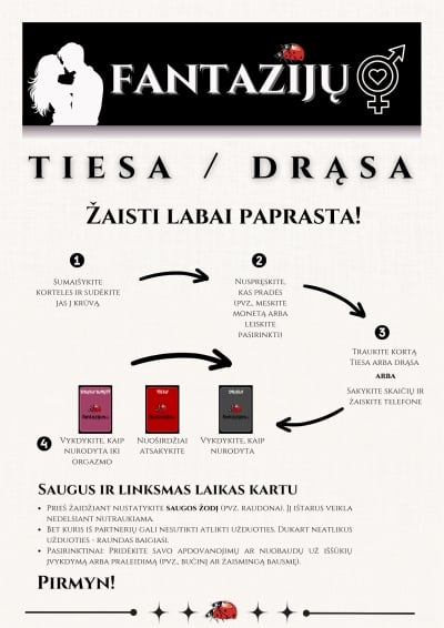Erotinis žaidimas Tiesa/Drąsa: BDSM leidimas (144 klausimai)