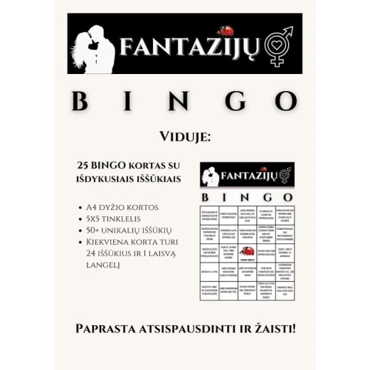 Fantazijų Bingo 25