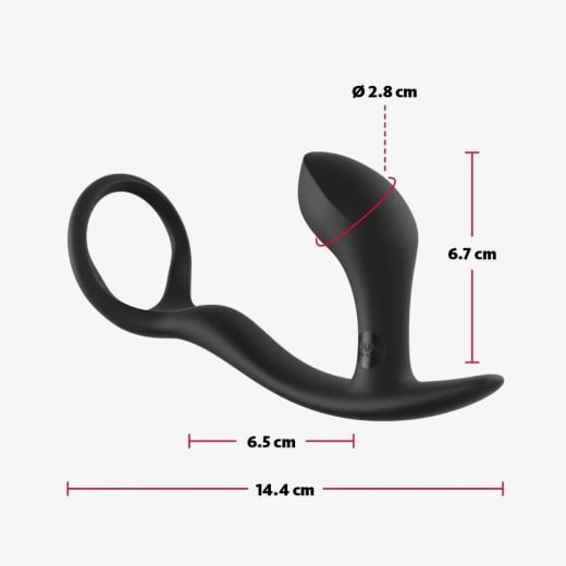 Penio žiedas - analinis kaištis Bootie Ring (juodas)