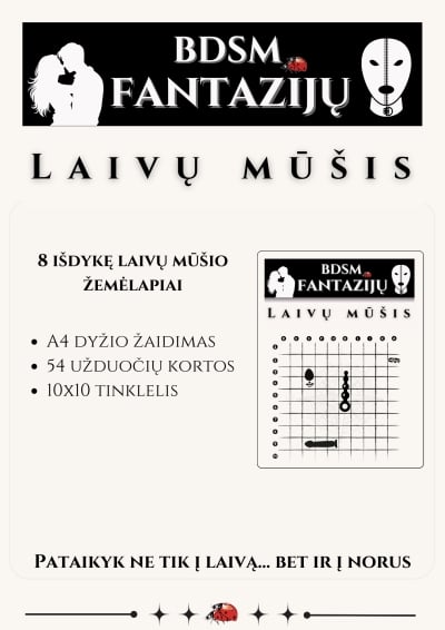 Didysis BDSM Fantazijų Stalo Žaidimų Rinkinys