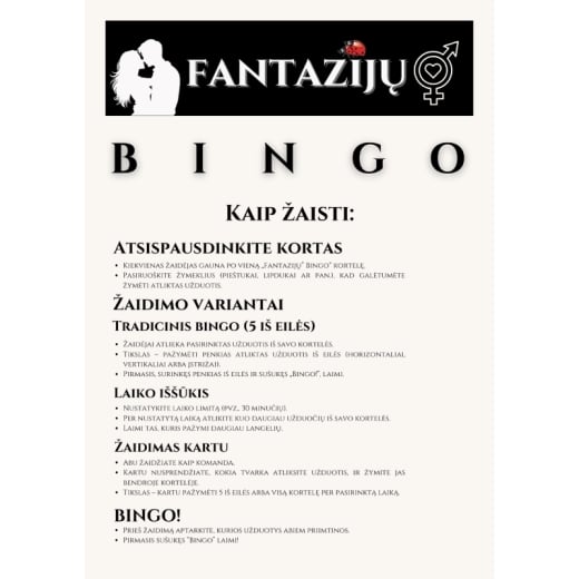 Fantazijų Bingo 25