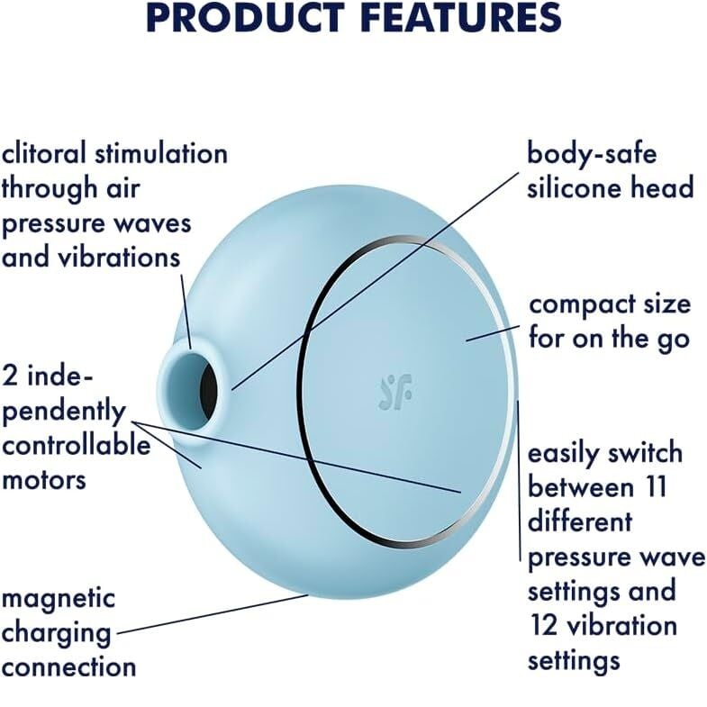 Klitorio stimuliatorius Satisfyer Pro To Go 3 (mėlynas)