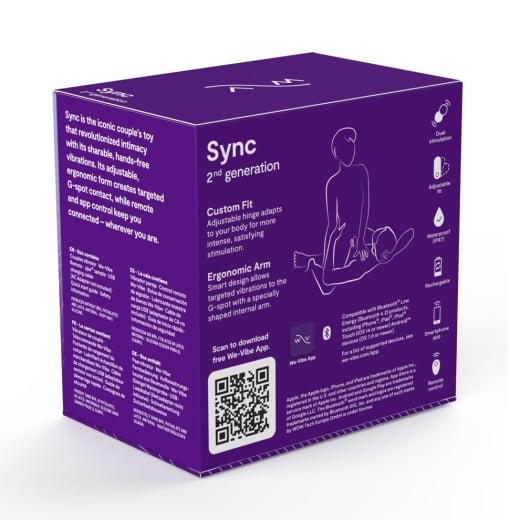 Porų vibratorius We-Vibe Sync 2 (violetinis)