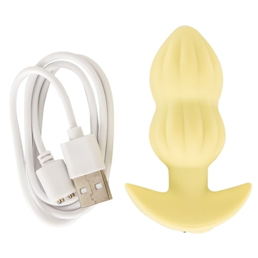 Analinis kaištis Cuties Vibro Plug (geltonas)