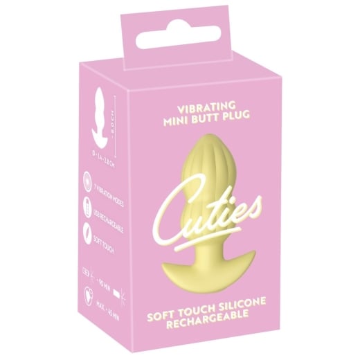 Analinis kaištis Cuties Vibro Plug (geltonas)