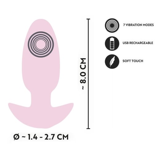 Analinis kaištis Cuties Vibro Plug (rožinis)