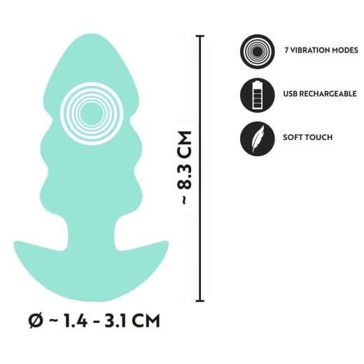 Analinis kaištis Cuties Vibro Plug (turkis)