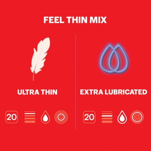 Durex Feel Thin Mix (40 vnt.)