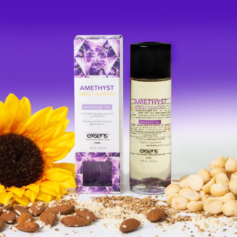 Masažo aliejus Amethyst Sweet Almond (100 ml)