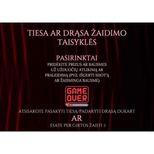 108 klausimai ir užduotys Bernvakariui Tiesa ar Drąsa