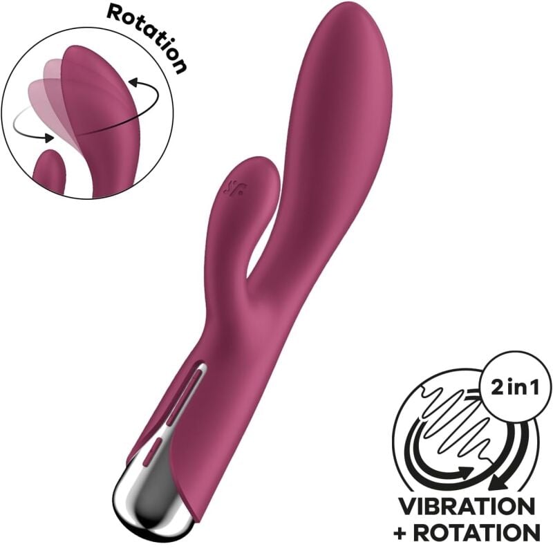 Vibratorius Satisfyer Spinning Rabbit 1 (raudonas)