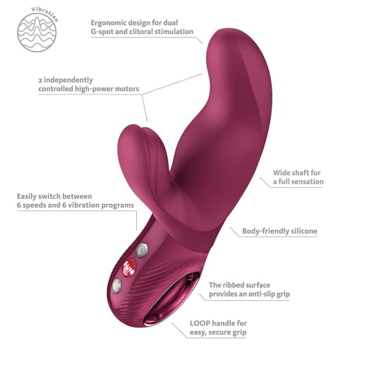 Vibratorius Miss Bi (bordo)