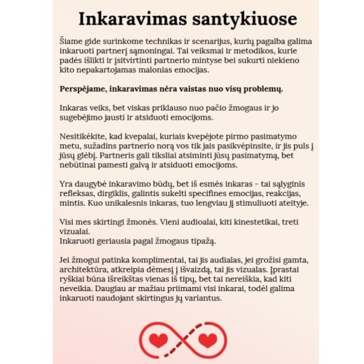 Inkaravimo gidas santykiuose