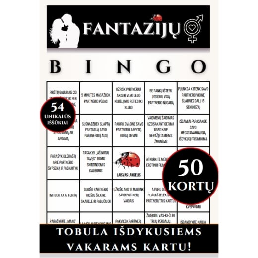 Fantazijų Bingo 50