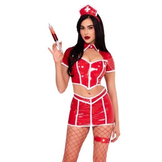 Teminis kostiumas Red Alert Nurse 