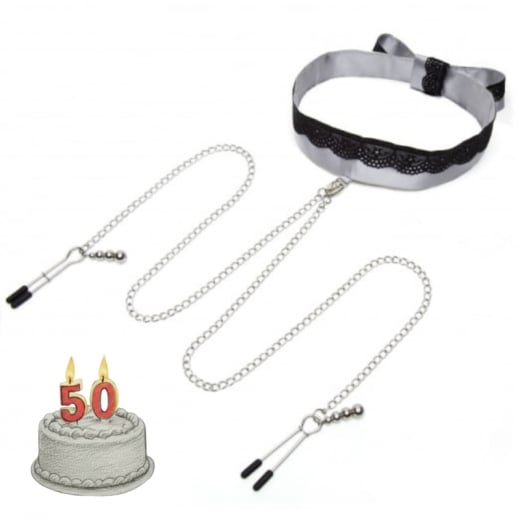 Antkaklis su spenelių spaustukais Bound to You