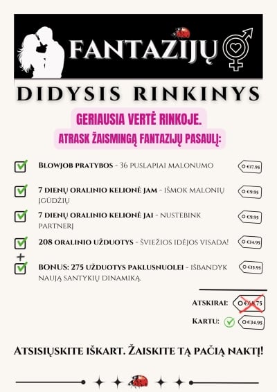 Didysis Fantazijų Oralinio Sekso Rinkinys