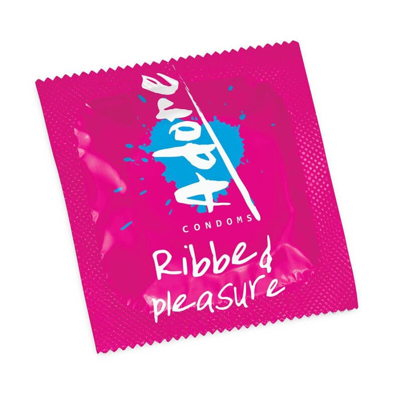 Prezervatyvai Adore Ribbed Pleasure (12 vnt.)
