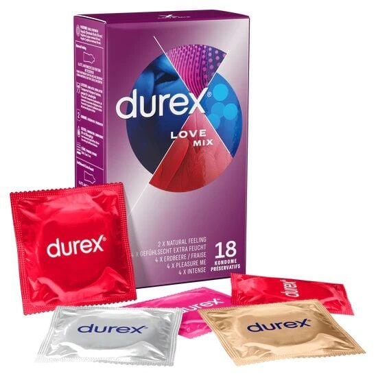 Prezervatyvai Durex Love Mix (18 vnt.)