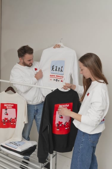 Unisex džemperis Nenustok žaisti (baltas)