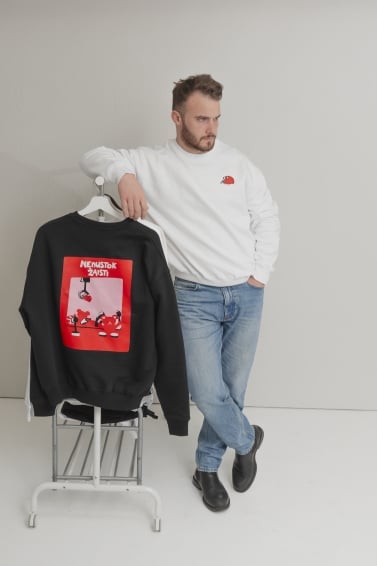 Unisex džemperis Nenustok žaisti (juodas)