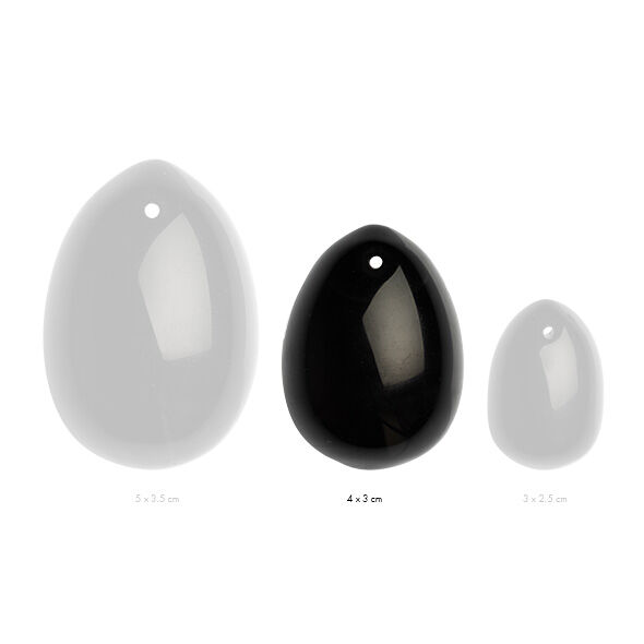 Vaginalinis kamuoliukas Yoni Egg Black Obsidian (M dydis) 