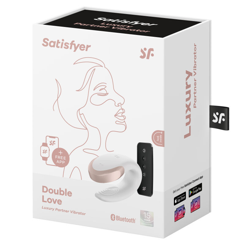 Paaride vibraator Satisfyer Double Love (valge)
