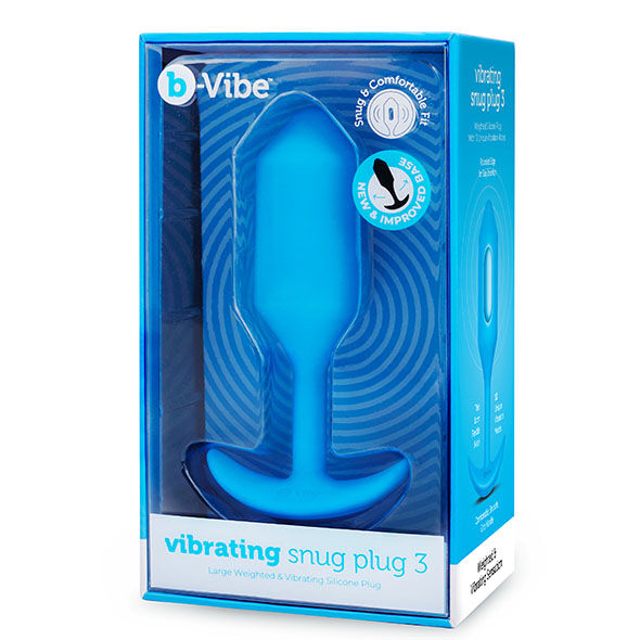 Analinis kaištis Vibrating Snug Plug 3 (mėlynas)