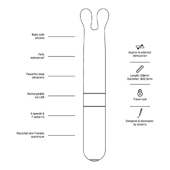 Klitorio stimuliatorius Laska (pilkas)