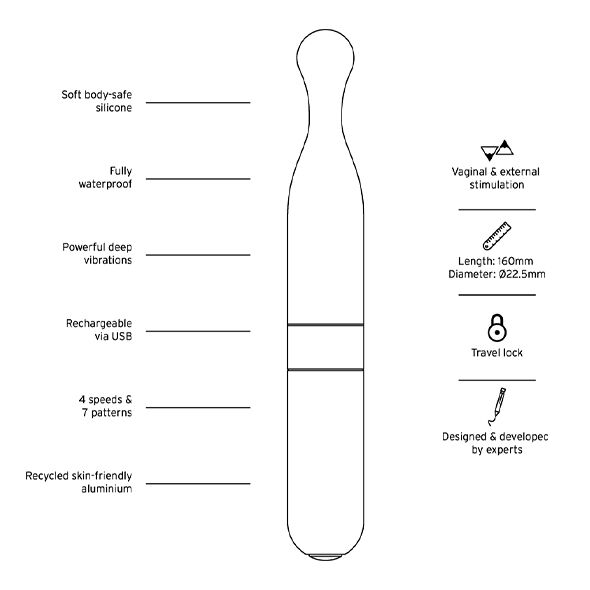 Klitorio stimuliatorius Meile (pilkas)