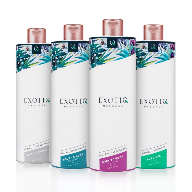 Šildantis nuru masažo aliejus Exotiq Body To Body (500 ml)