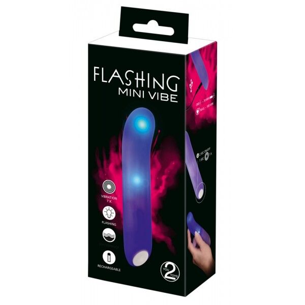 Mini vibratorius Flashing (purpurinis)